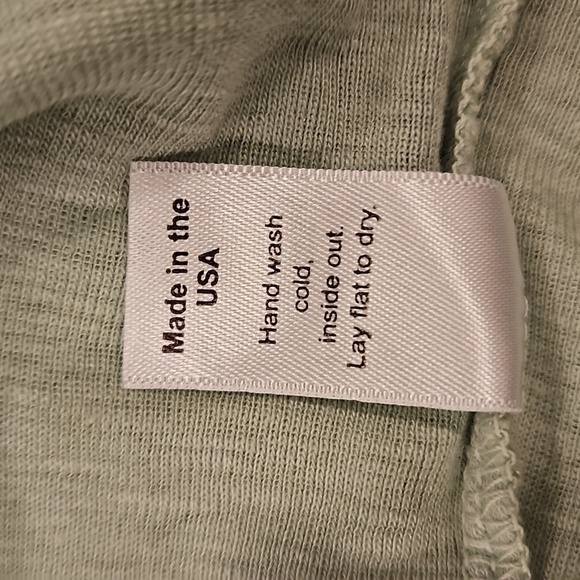 💕MICHAEL STARS💕 Dot Boatneck 3/4 Sleeve Slub Jersey Knit Tee ~ Mint Green NWOT - Picture 8 of 13